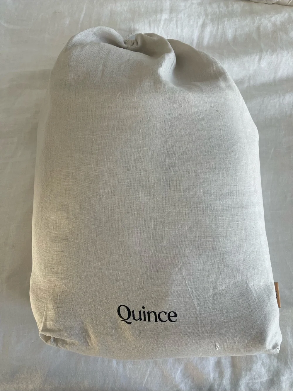 Quince European Linen Sheet Set King Sand Tan